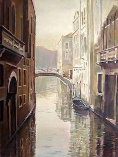 Venetian Life by Kevin Guild of Railway Artist Parrish